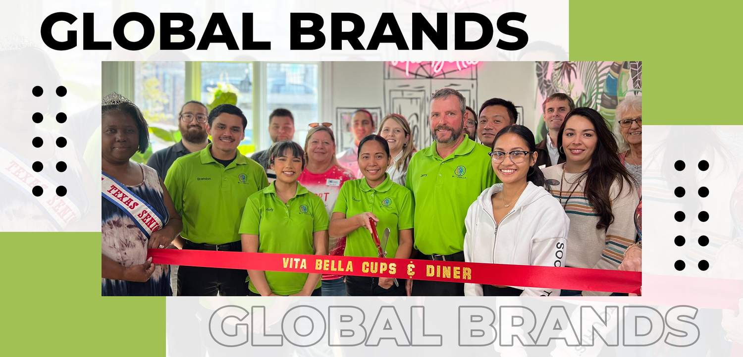 Global brands — the Vita Bella Cups & Diner ribbon cutting in Texas